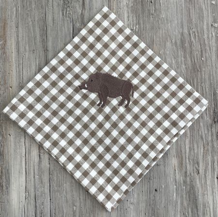 - LINUM Serviette mit Wildschwein